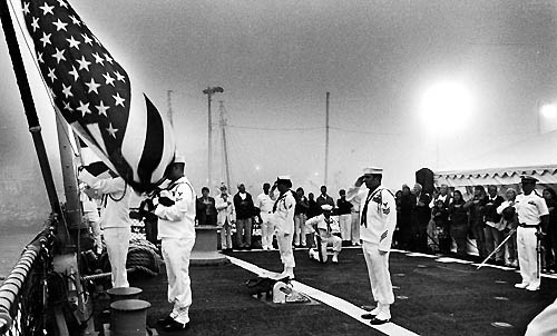 LOWERING THE COLORS