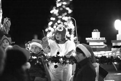 MANY FLOATS participated in the Calais Lioness Christmas Parade on December 6, including one sponsored by the Calais PTO. (Robin Farrin photo)