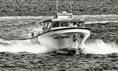 LAUNCHED on May 15 was the Triple Trouble, the first Millennium Marine vessel that was built in Eastport for a local buyer. Brent and Sara Griffin of Pembroke lost their boat Double Trouble 