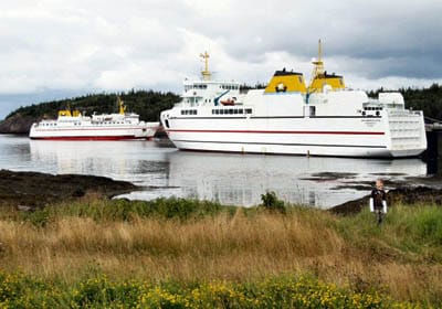 IT"S A MATTER OF PERSPECTIVE, but the new Grand Manan Adventure is 30% larger than the Grand Manan V. The ferry, which can carry 82 vehicles, made its maiden run on August 11. (Sheila Tate p