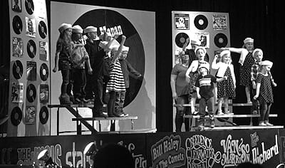 PERFORMING “PROUD MARY” at the Grand Manan Bandstand show held on April 12 is Mrs. Jones’ Kindergarten class. (Arlene Benham photo)