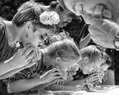 THE TASTE OF SUMMER. Juices flow during the Watermelon Eating Contest on July 2 during the Eastport Fourth of July celebration. (Don Dunbar photo)