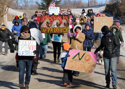 THE WOMEN’S MARCH in Eastport drew over 65 people on a chilly winter’s day. The sister march held in solidarity with marches around the world drew attention to a number of human rights issue