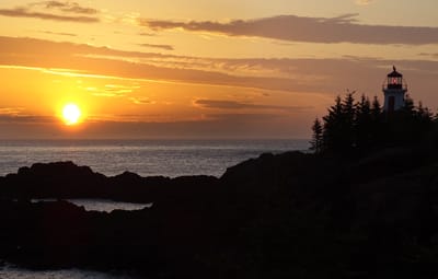 THE BREAK OF DAY at Head Harbour Lightstation on Campobello Island. (Chessie Crowe photo)