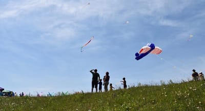 AT THE BOLD COAST SEA & SKY FESTIVAL in Machias, there were plenty of colored eggs, water slides, kites in the air, planes flying in and helicopters on the ground. The event spanned two days