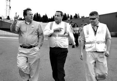 REPUBLICANS ON THE MOVE. State Senator Kevin Raye of Perry, who has been nominated as the new Senate president, Paul LePage, the new governor-elect of Maine, and Eastport Port Director Chris